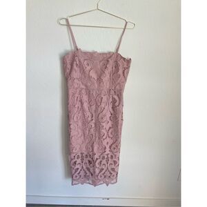 BARDOT Lina Lace Cocktail Dress In Blush Pink Size 10 NWT